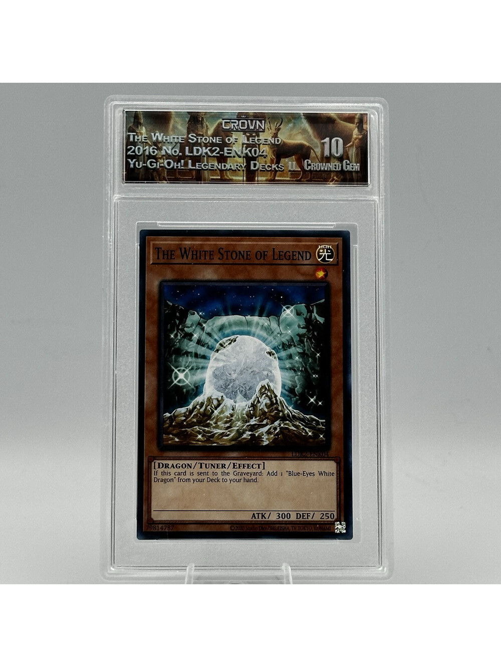 The White Stone of Legend Yu-Gi-Oh 2016 LDK2-ENK04 Graded 10 Crown